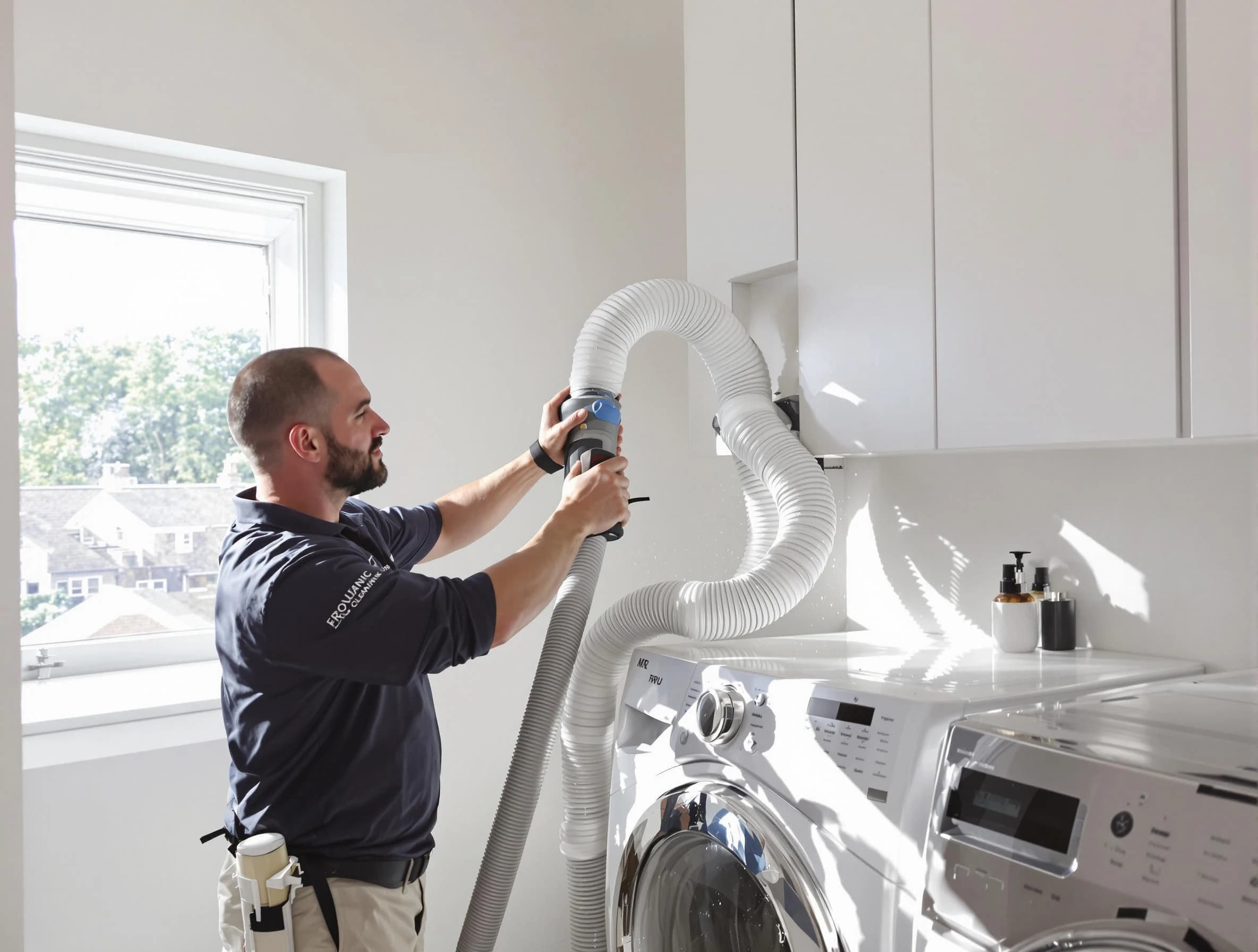 Certified Marshall Dryer Vent Cleaning technician performing dryer vent cleaning in Marshall