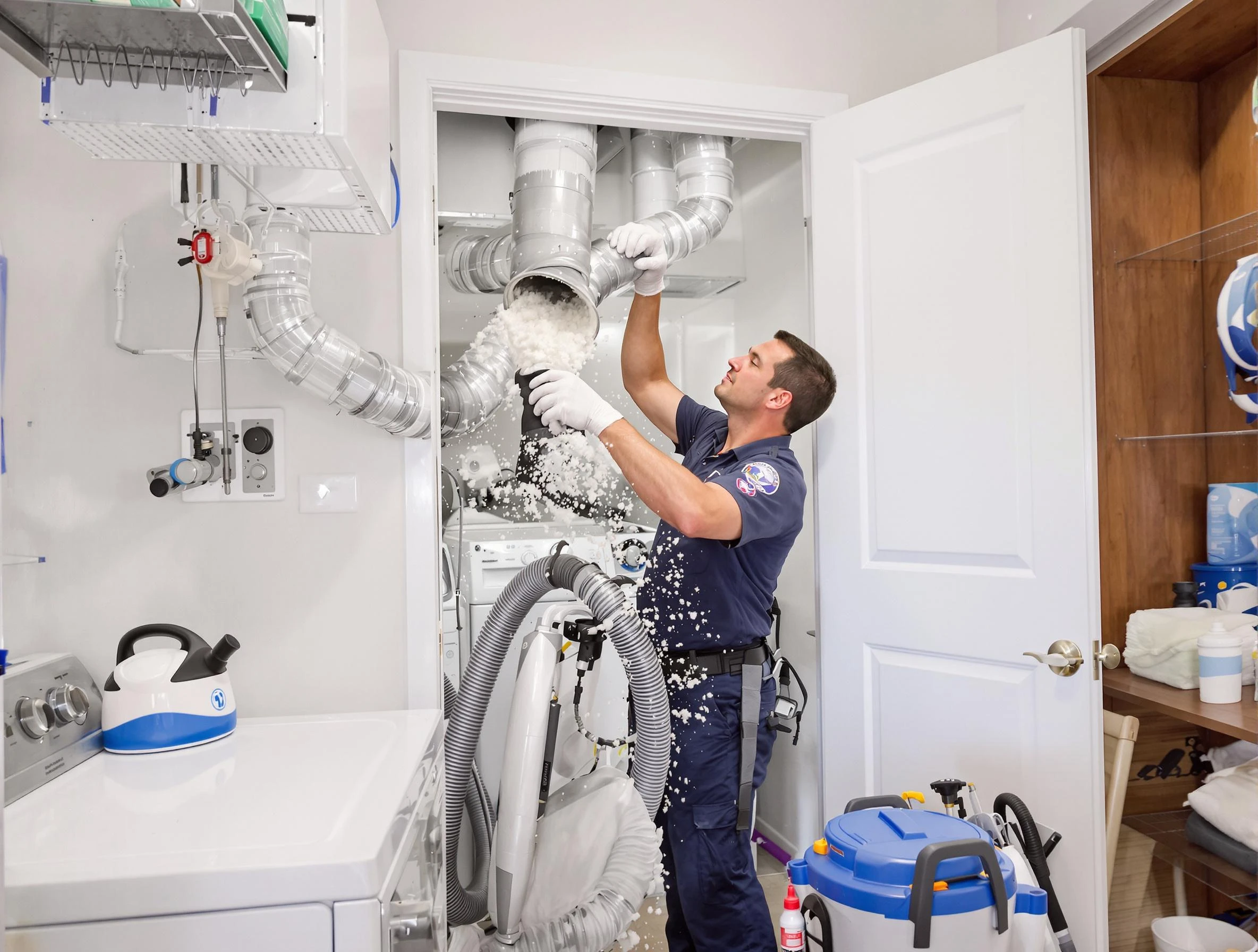 Marshall Dryer Vent Cleaning technician delivering thorough residential dryer vent cleaning service in Marshall